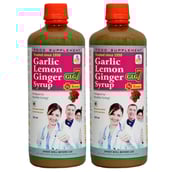 1 - SKSB GLG7 + Rose Garlic Lemon Ginger Rose Coriander Honey Syrup Pack of 2,  525 ml 