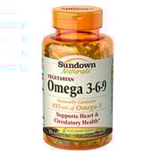 Sundown Naturals Vegetarian Omega 3-6-9,  50 softgels 