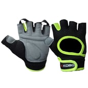 KOBO Gym Gloves (WTG-03),  Florocent Green & Black  Medium 