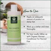 use - Organic Harvest Daily Shampoo,  500 ml  Anti-Dandruff 