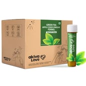 Akiva Green Tea Apple Cider Vinegar Pack of 15, 40 ml Natural