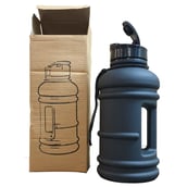 1 - GHC Gallon Water Bottle Smooth Touch,  Black  1000 ml 