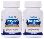 Healthvit Flaxseed Oil 1000 mg (Pack of 2),  60 softgels 