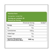supplement - Health Oxide Pure Raw Creatine,  Unflavoured  0.22 lb 