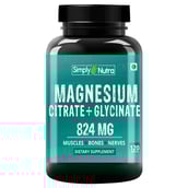 1 - Simply Nutra Magnesium Glycinate+Citrate 824mg,  Unflavoured  120 tablet(s) 
