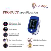 5 - Prozo Plus Oxy Fingertip Pulse Oximeter, Blue