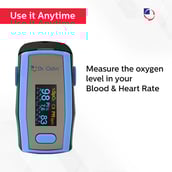 3 - Dr. Odin Oximeter Fingertip with Pulse Sound OLED Display, Blue and Black