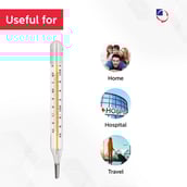 3 - Dr. Odin Clinical Oval Mercury Thermometer, Silver