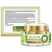 back - Oriental Botanics Neem Tea Tree & Basil Face Gel,  50 g  for Acne Prone & Oily Skin 
