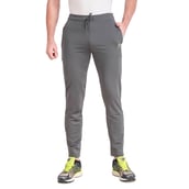 1 - Fitinc Men's Gym & Yoga Wear Stretchable Trackpant with Two Zipper Pockets,  Grey  Large 