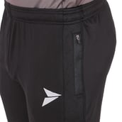 5 - Fitinc Lycra Stretchable Trackpant for Men with Two Side Zipper Pockets,  Black  XXL 