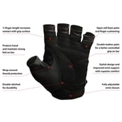 Omtex Gym Gloves (Ace),  Black  Large 