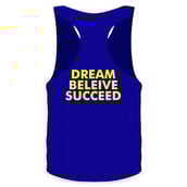 Back - Absolute Nutrition Dry Fit Gym Sando for Men,  Blue  Small 