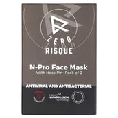 1 - Zero Risque Anti Fogging N Pro Face Mask with Nose Pin,  Black & Blue (Pack of 2) 
