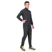 2 - Fitinc Men's Polycotton Regular Fit Track Suit with Two Zipper Pockets,  Black  Large 