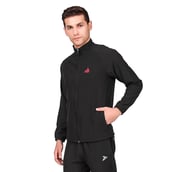 51 - Fitinc Men's Polycotton Regular Fit Track Suit with Two Zipper Pockets,  Black  Large 