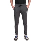 4 - Fitinc Dobby Stretchable Trackpant for Men with Two Zipper Pockets,  Grey  XXL 