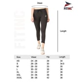 3 - Fitinc Premium Stretchable Trackpant with Zippers Pockets for Women, Black Medium