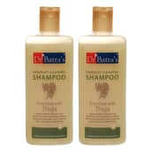 Dr Batra's Dandruff Cleansing Shampoo (Pack of 2),  200 ml  Enriched with Thuja 