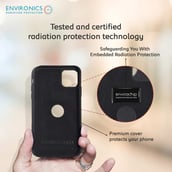 2 - Envirocover Silicon Back Cover for Apple iPhone XI Pro,  with Radiation Protection Technology (Black) 