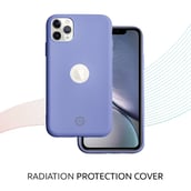 4 - Envirocover Silicon Back Cover for Apple iPhone XI Pro,  with Radiation Protection Technology (Purple) 