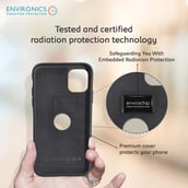 3 - Envirocover Silicon Back Cover for Apple iPhone XI Pro Max,  with Radiation Protection Technology (Black) 