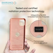 3 - Envirocover Silicon Back Cover for Apple iPhone XI Pro Max,  with Radiation Protection Technology (Pink) 