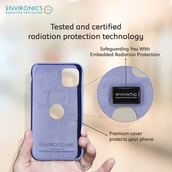 3 - Envirocover Silicon Back Cover for Apple iPhone XI Pro Max,  with Radiation Protection Technology (Purple) 