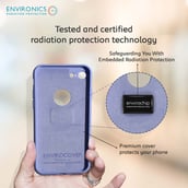 3 - Envirocover Silicon Back Cover for Apple iPhone 7,  with Radiation Protection Technology (Purple) 
