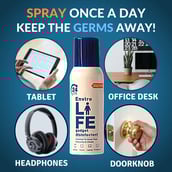 4 - Envirolife Gadget Disinfectant Alcohol Based Sanitizer Spray,  Fragrance Free  2 Piece(s)/Pack  Kills 99.9% Germs (1 Desk Pack and 1 Pocket Pack) 