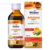 3 - Wisdom Natural Adulsaa Cough Syrup with Honey -Pack of 3,  100 ml 