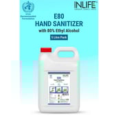 2 - INLIFE E80 Hand Sanitizer,  Fragrance Free  5 L  Kills 99.9% Germs without Water 