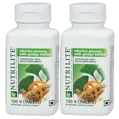 1 - Amway Nutrilite Siberian Ginseng With Ginkgo Biloba - Pack of 2,  100 tablet(s) 