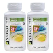 1 - Amway Nutrilite Salmon Omega-3 - Pack of 2,  75 softgels 