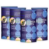 1 - The Green Snack Co. Quinoa Puffs - Pack of 4,  Dark Choco  150 g 