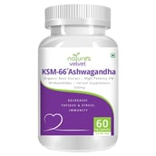Natures Velvet KSM 66 Ashwagandha,  60 capsules 