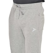 4 - Fitinc White Striped Cotton Trackpant with Both Side Zipper,  Grey  XXL 