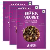 1 - Open Secret Nutty Cookies,  6 Cookie(s)/Pack  Choco Almond Pack of 3 