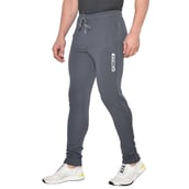 2 - Fitinc Dobby Solid Track Pants,  Grey  Medium 