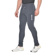 2 - Fitinc Dobby Solid Track Pants,  Grey  Small 