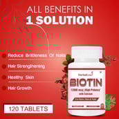 1 - HerbalLeaf Biotin,  120 tablet(s)  Unflavoured 