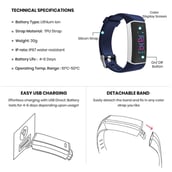 4 - MevoFit Run Fitness Band, Blue