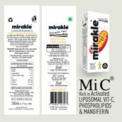2 - Mirakle The Liposomal Vitamin C Drink,  200 ml  Mango (Sugar Free) Pack of 24 
