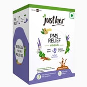 5 - JustHer Natural PMS Relief with Herbs,  21 sachets/pack  Natural Jaljeera 