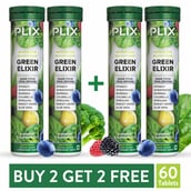 1 - Plix Green Elixir Wholefood Multivitamin,  15 tablet(s)  Lemon (Pack of 4) 