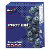 1 - Musclife Protein Bar, 6 Piece(s)/Pack Blueberry