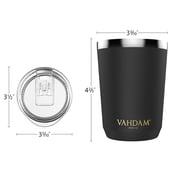 4 - VAHDAM Ardour Stainless Steel Tumbler,  Black  350 ml 