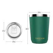6 - VAHDAM Ardour Stainless Steel Tumbler,  Dark Green  350 ml 