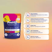 5 - PreVID Immunity Pack of Nano Curcumin, Zinc,Vitamin C & D,  240 g  Orange Burst Very Berry Peach Mango 