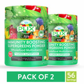 1 - Plix Life Immunity Boosting Supergreens Powder,  Lemon (Pack of 2)  0.44 lb 